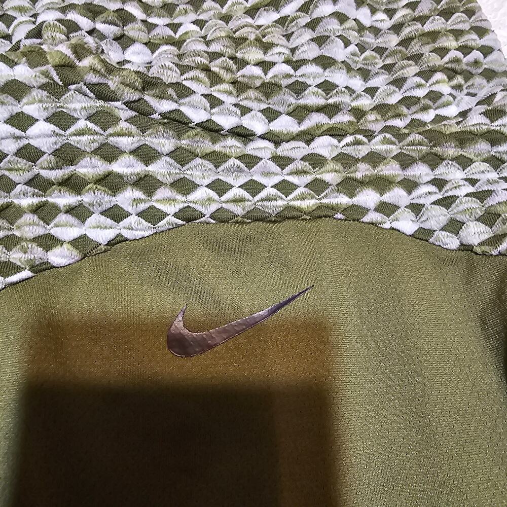 Nike Pro Hyperwarm Women's XL Olive Green Mock Neck Brushed Training Pullover - Picture 5 of 12